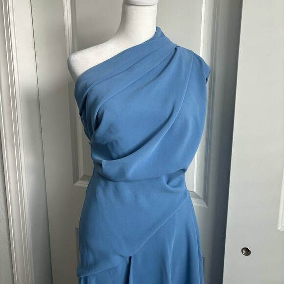 Elliatt Sky Blue Asymmetrical Mini Dress - Picture 3 of 15